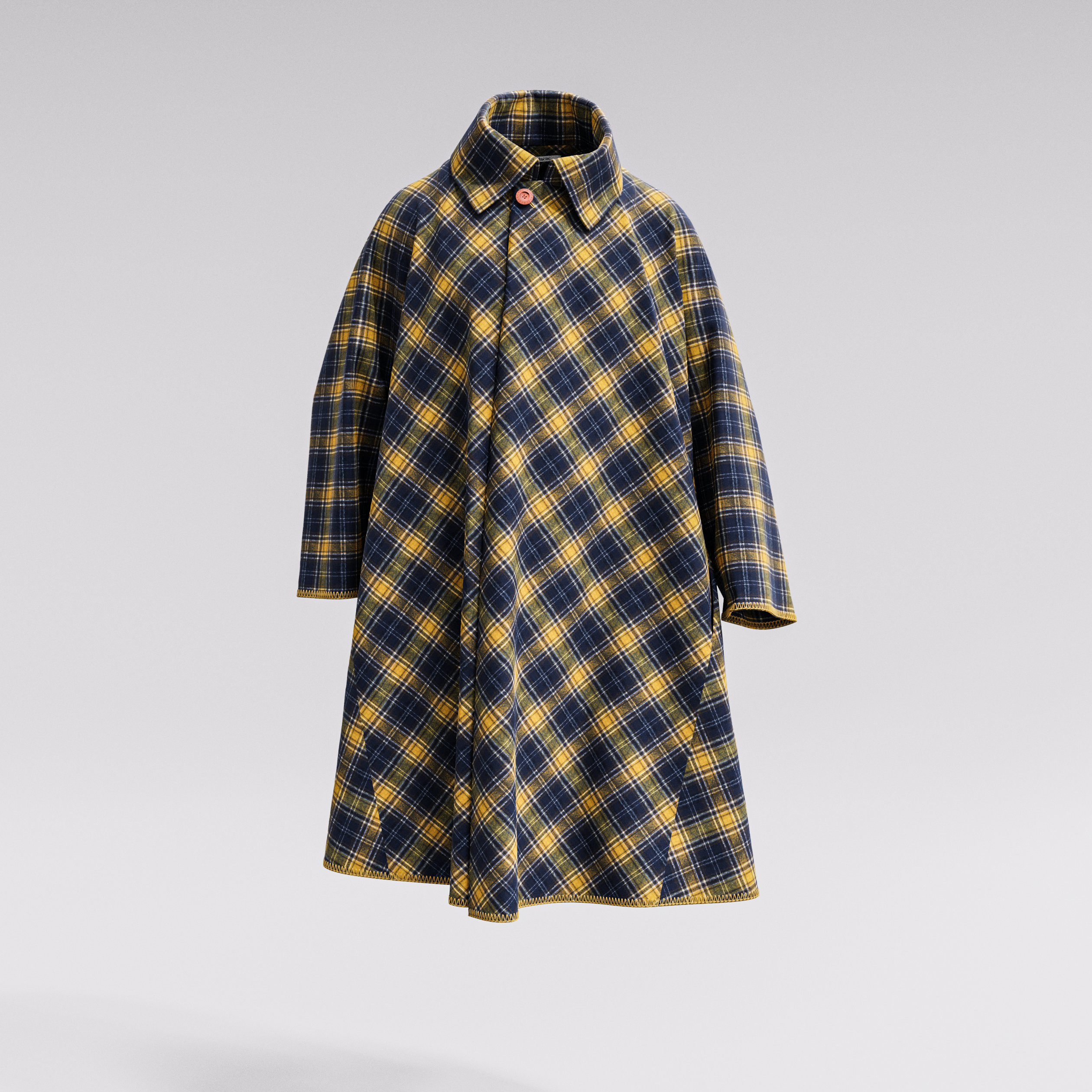 Squirrel Coat | Cotton | Blue & Yellow | by Atacac – atacac